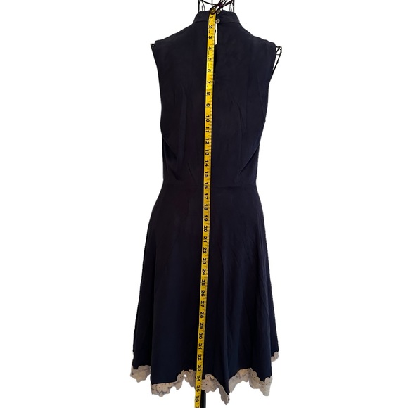 NWT Alter’d State, Medium, Navy Blue sleeveless dress. Lace hem. - Picture 3 of 11